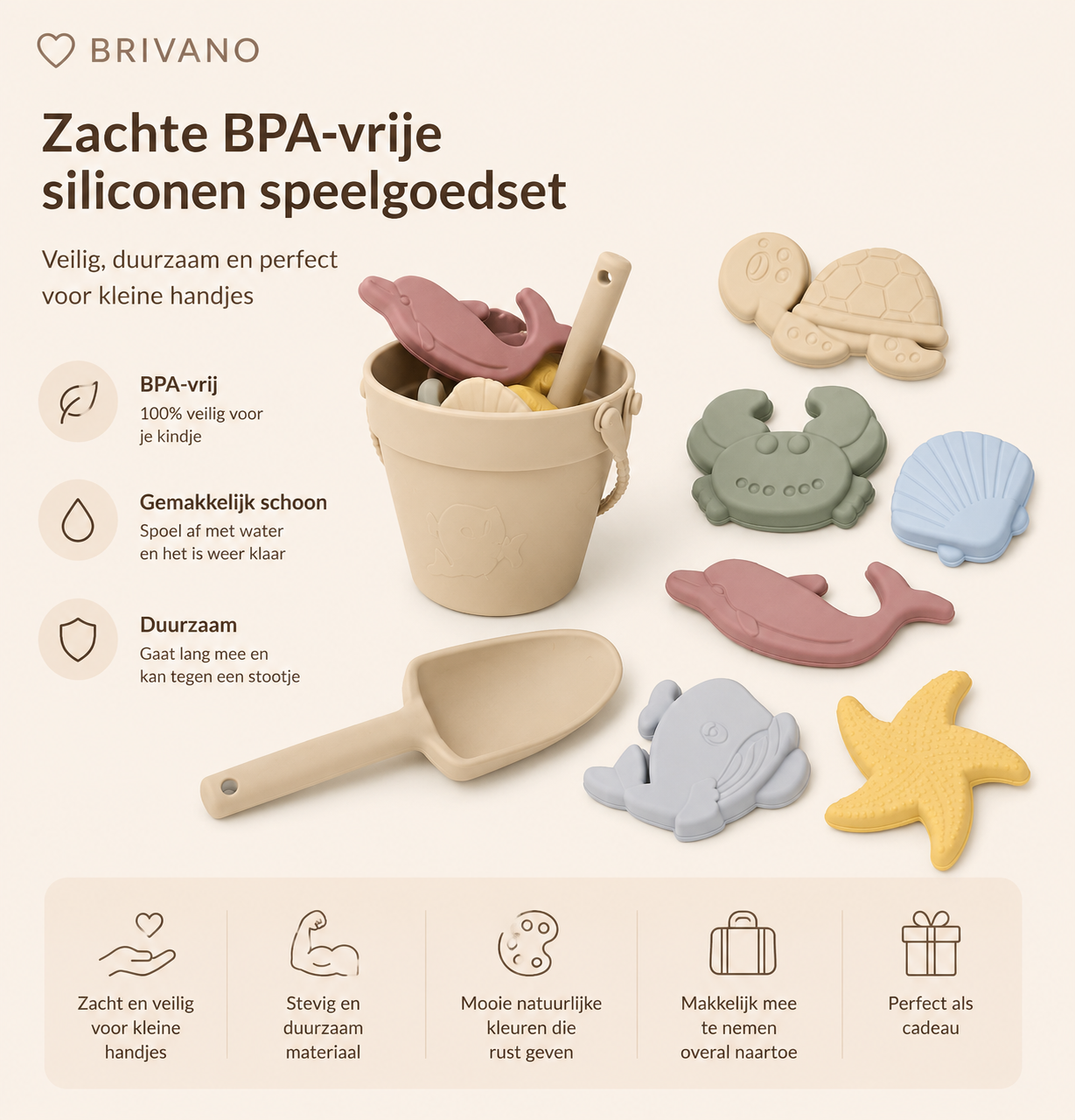 Silicone Strandset – Zacht, duurzaam & eindeloos strandplezier