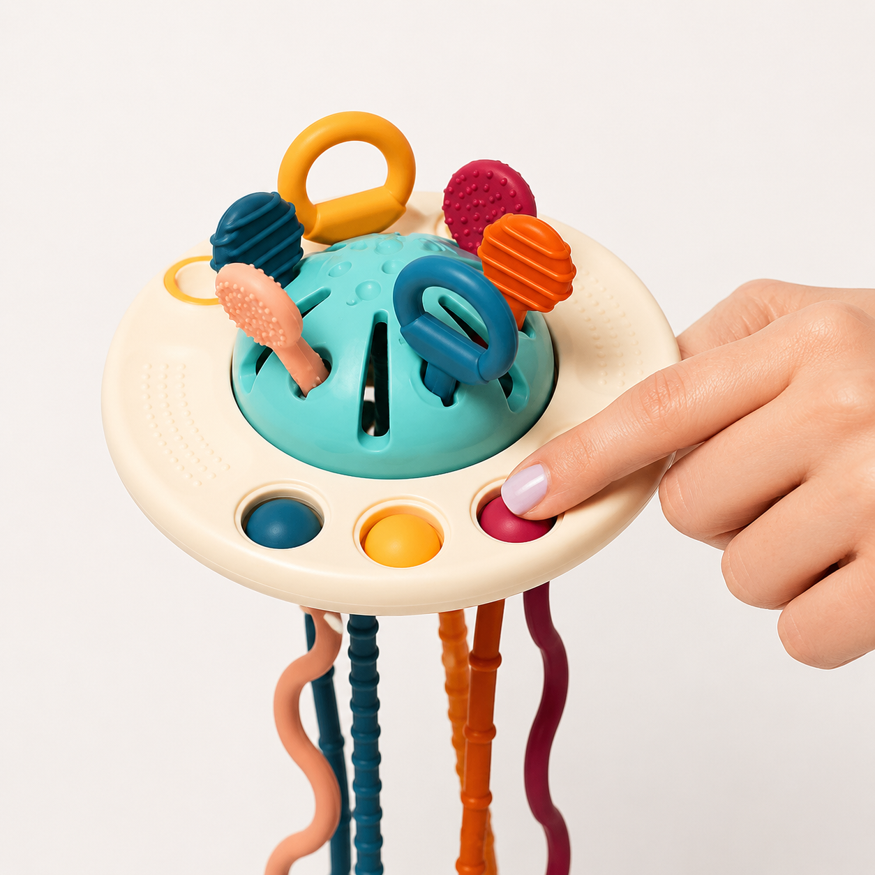 Montessori Siliconen Trek Speelgoed – Sensorisch & motorisch babyspeelgoed