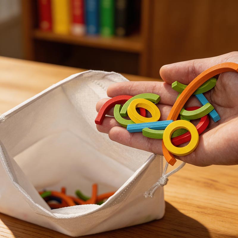 Montessori Smart Sticks – Creatief stokken & ringen puzzelspel