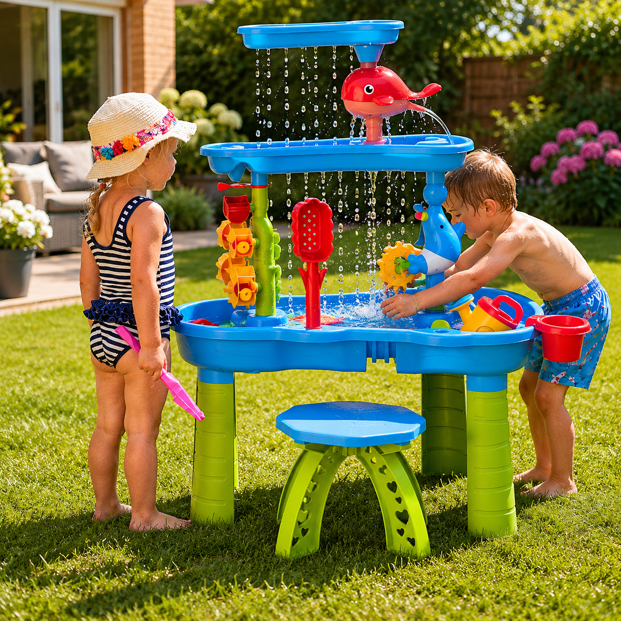 SplashWaterval – 3-laagse zand- & waterspeeltafel