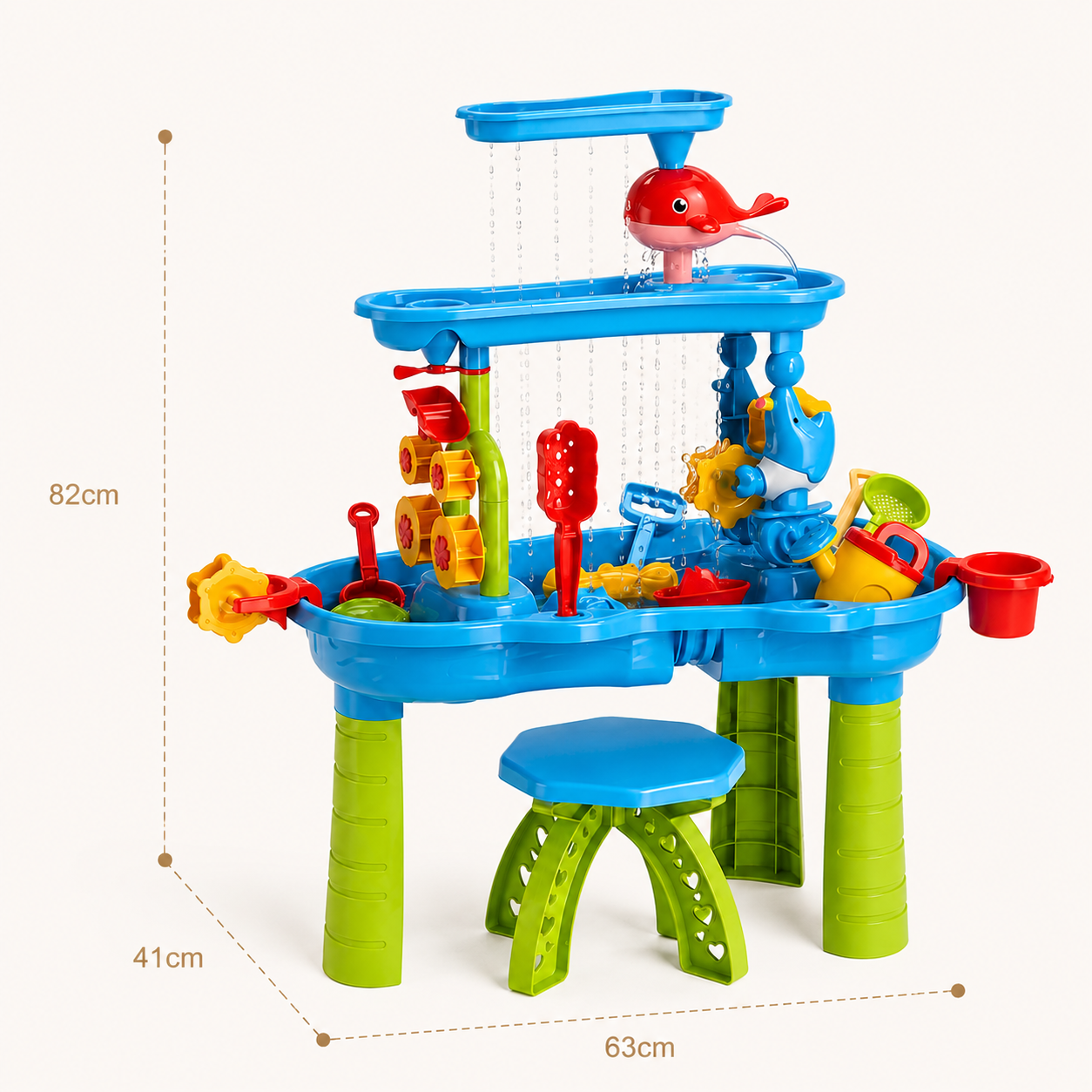 SplashWaterval – 3-laagse zand- & waterspeeltafel