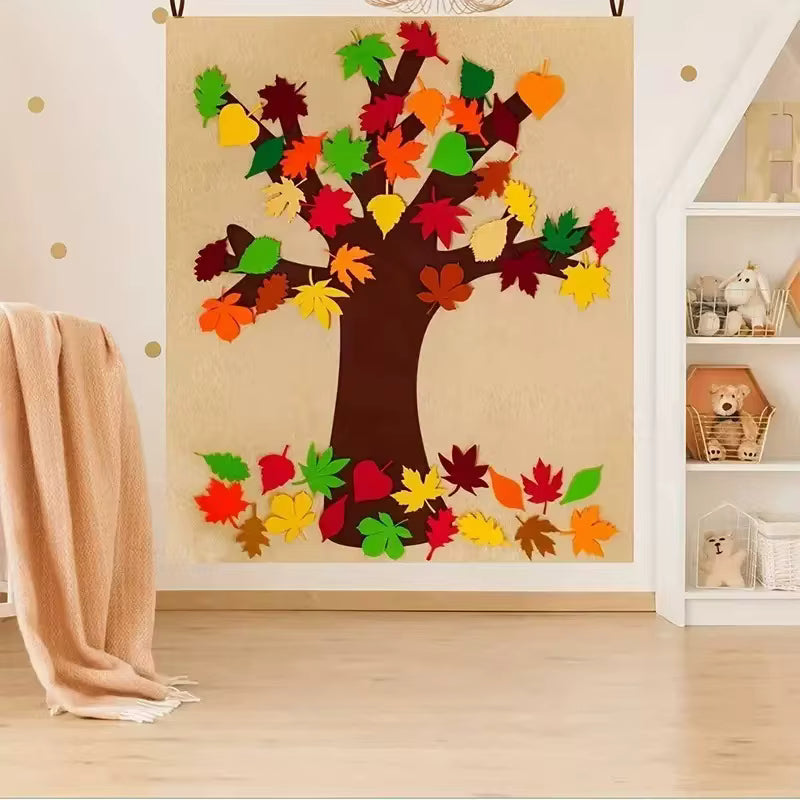 Montessori Vilten Herfstboom – Educatief & creatief speelbord