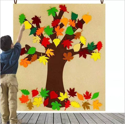Montessori Vilten Herfstboom – Educatief & creatief speelbord