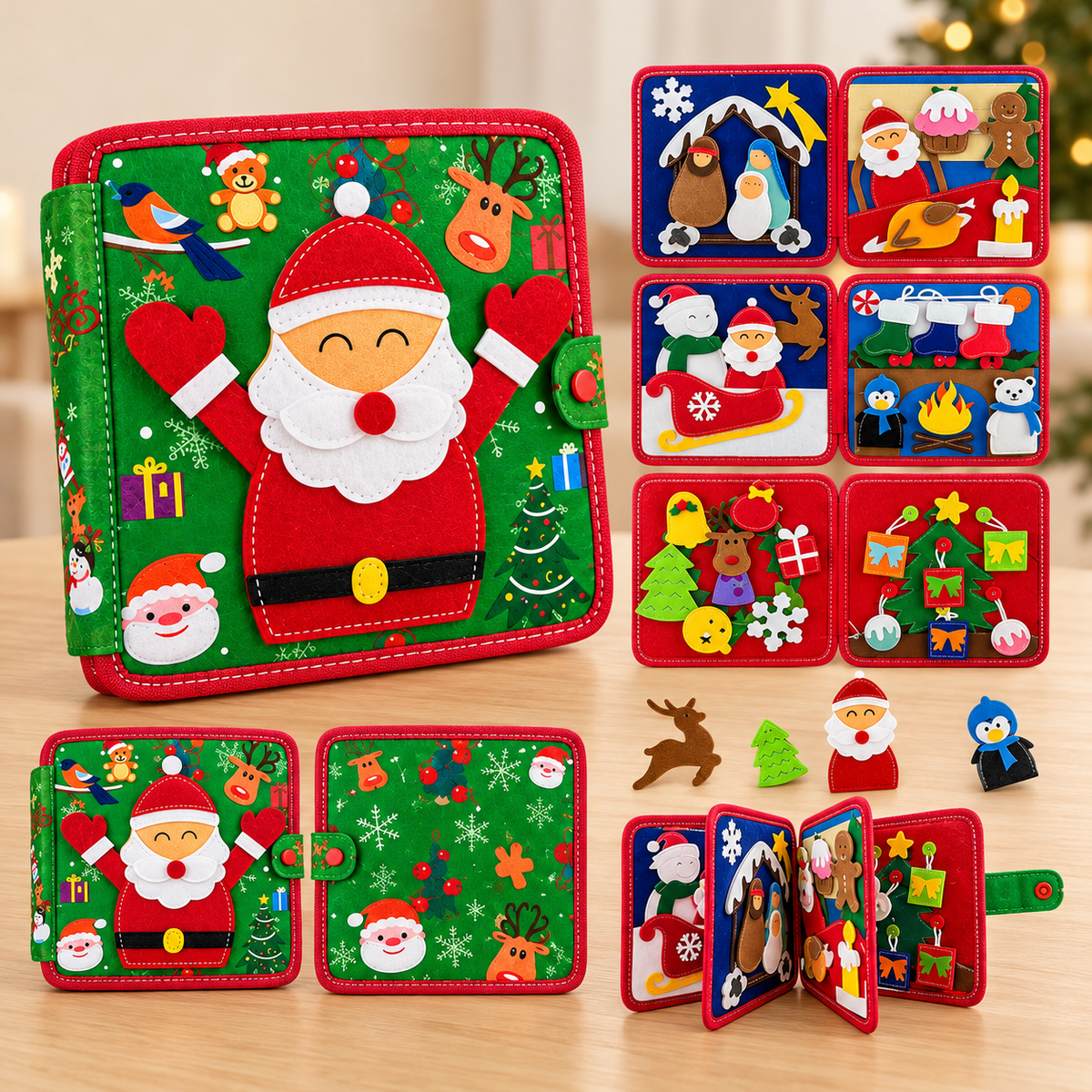 Montessori Kerst Activiteitenboek – Interactief speel- en leerboek