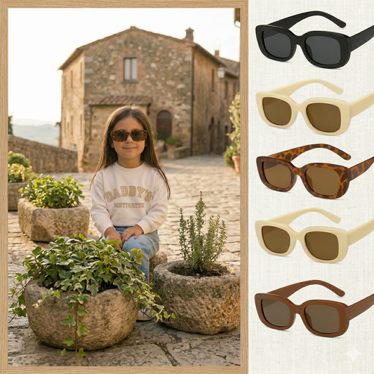 Vintage Kids Zonnebril – UV400 bescherming in stijl