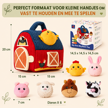 Zachte Boerderij Speelset - 6 knuffeldieren voor baby's