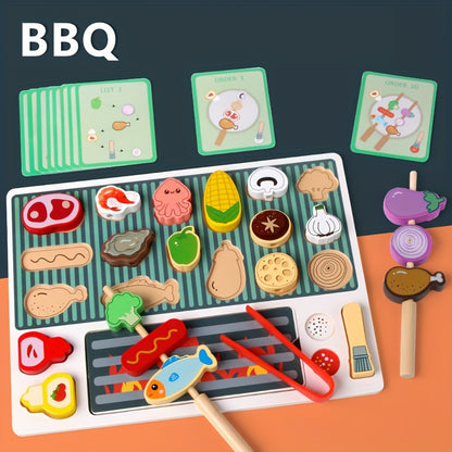 Wooden BBQ Playset – Imaginative grilling fun for kids