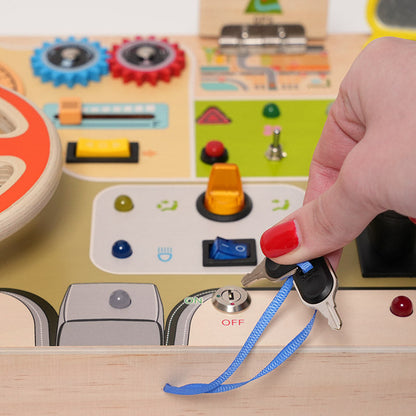 Montessori Busy Dashboard: Interactive Learning Station for Independent Exploration