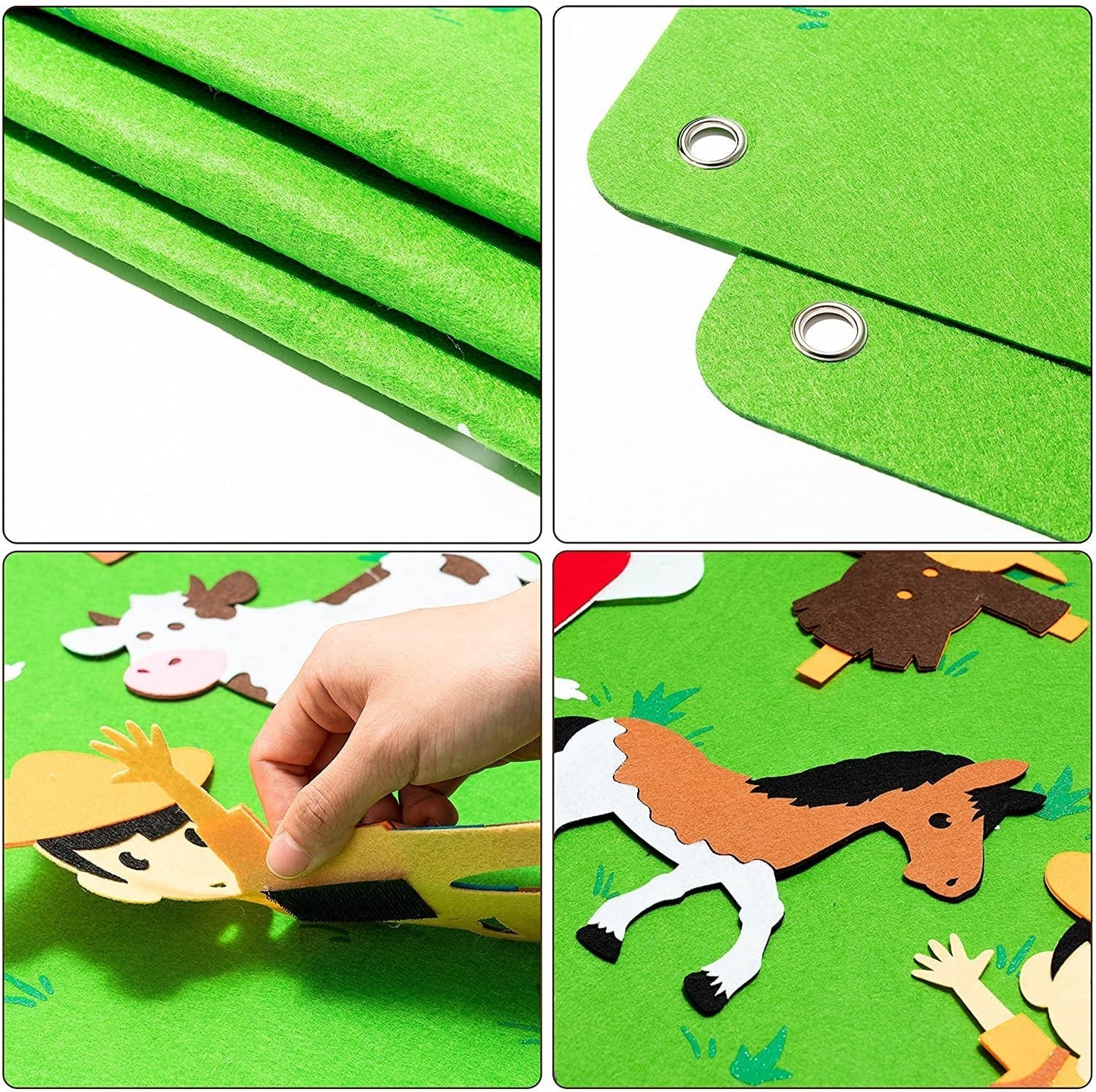 Montessori Dieren Avonturenbord – Herbruikbaar viltbord voor creatief leren
