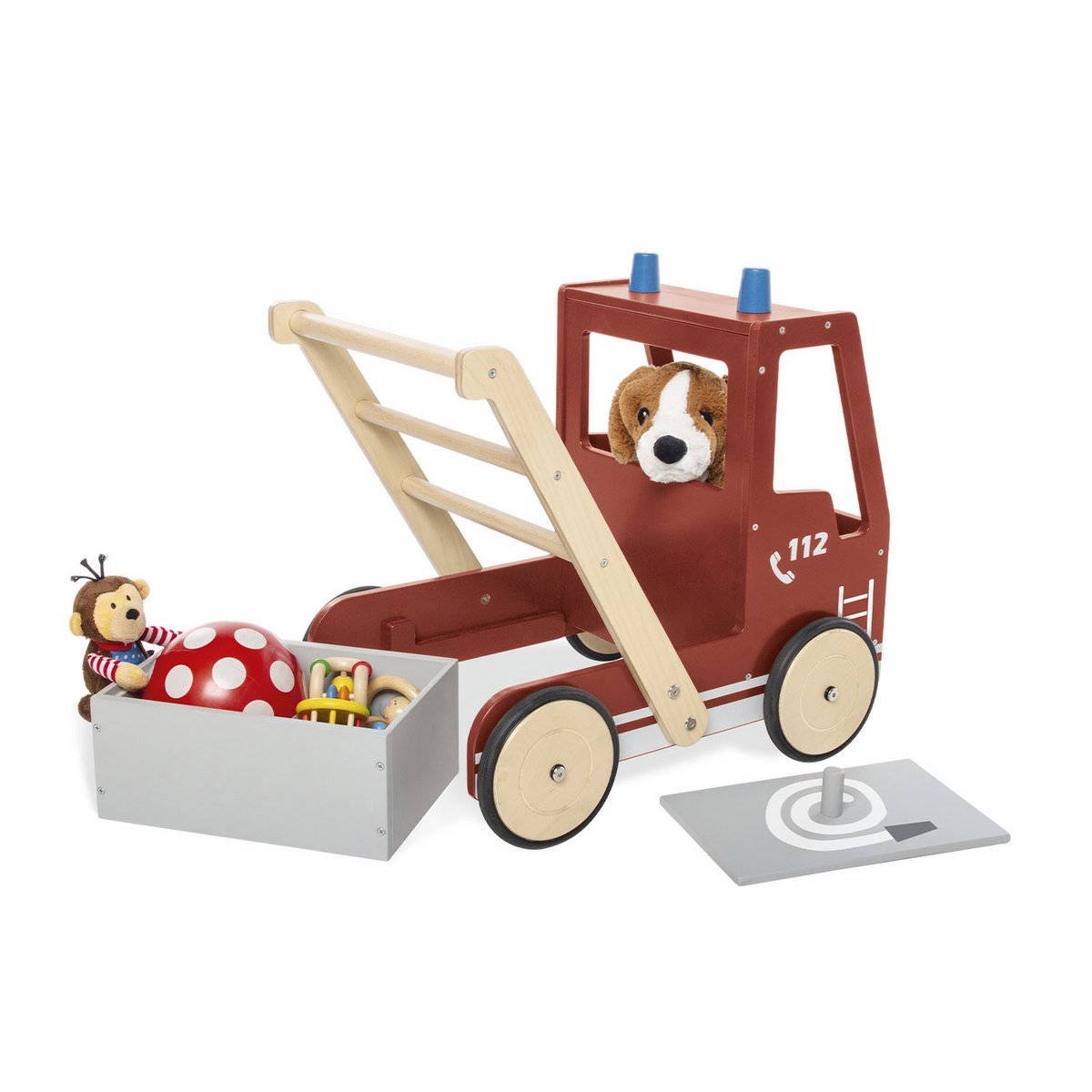 Jona Fire Truck Walker - With braking system &amp; storage space