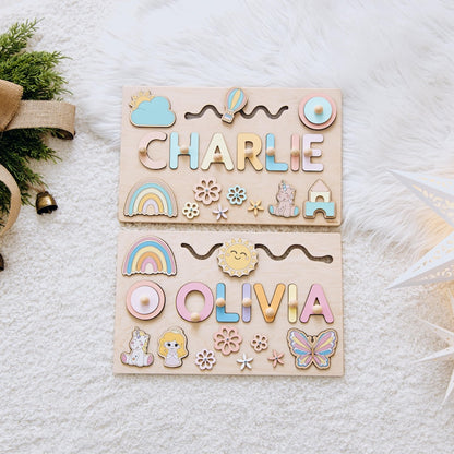 Gepersonaliseerde Houten Naampuzzel voor Kinderen