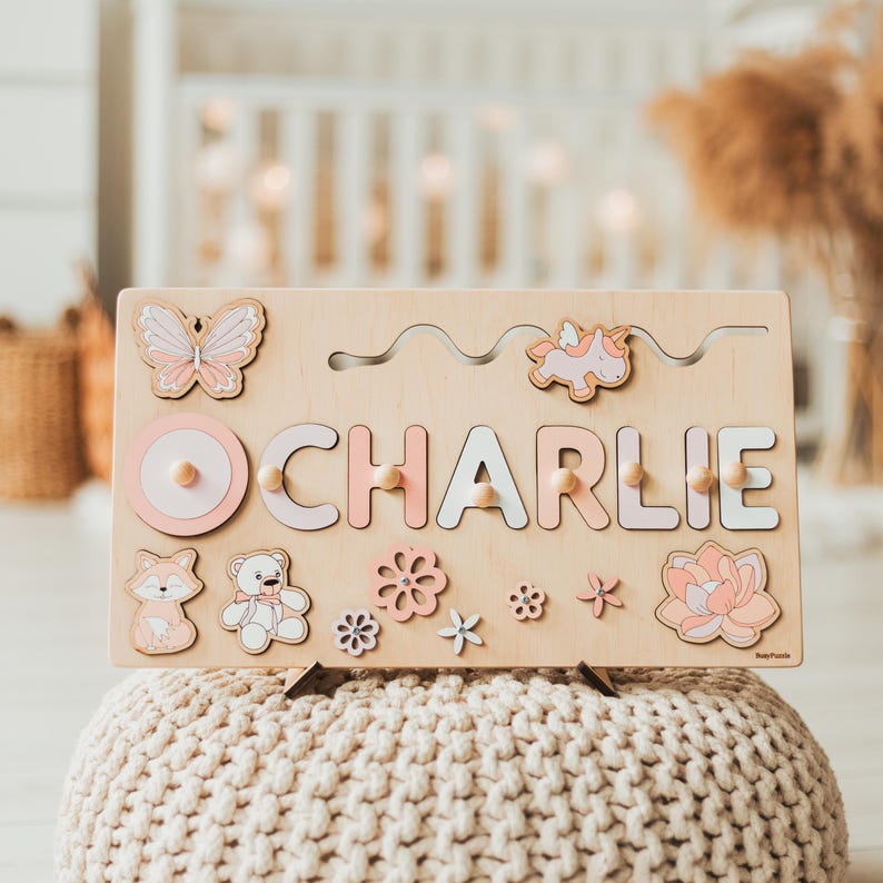 Gepersonaliseerde Houten Naampuzzel voor Kinderen
