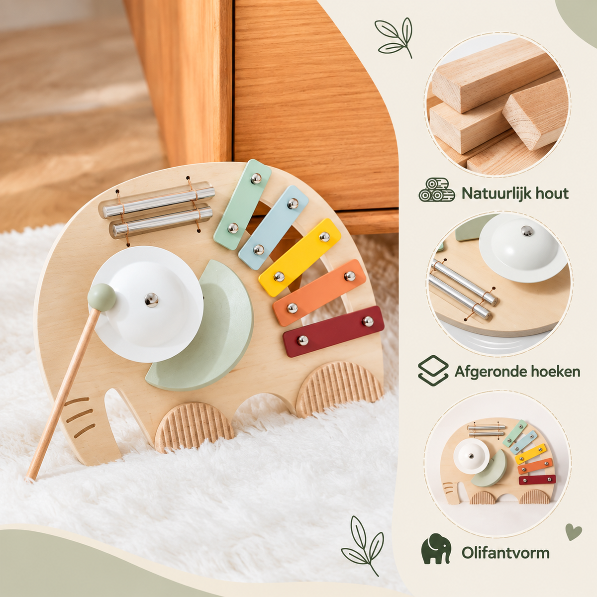 Montessori Houten Xylofoon – Muziekinstrument voor Kinderen