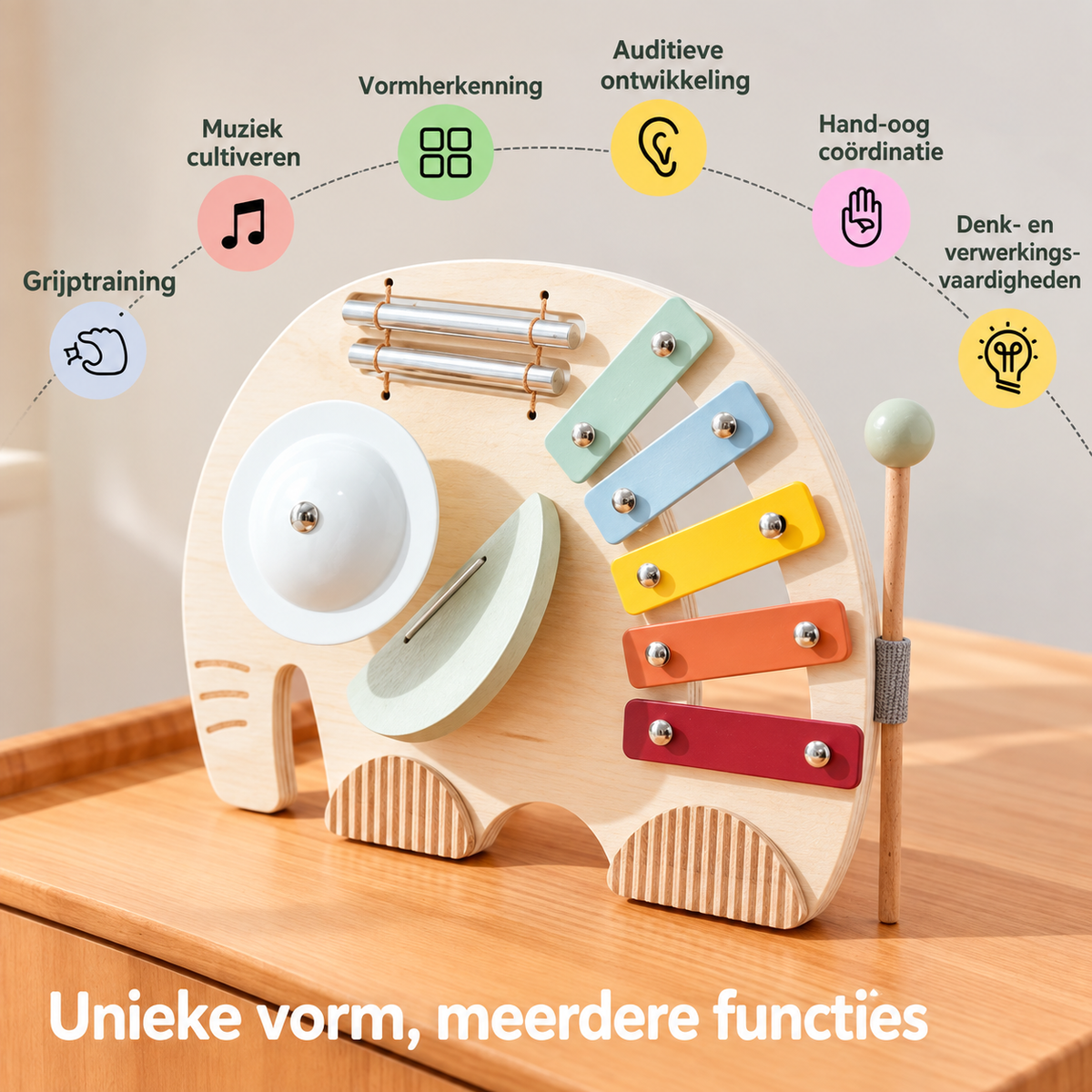 Montessori Houten Xylofoon – Muziekinstrument voor Kinderen