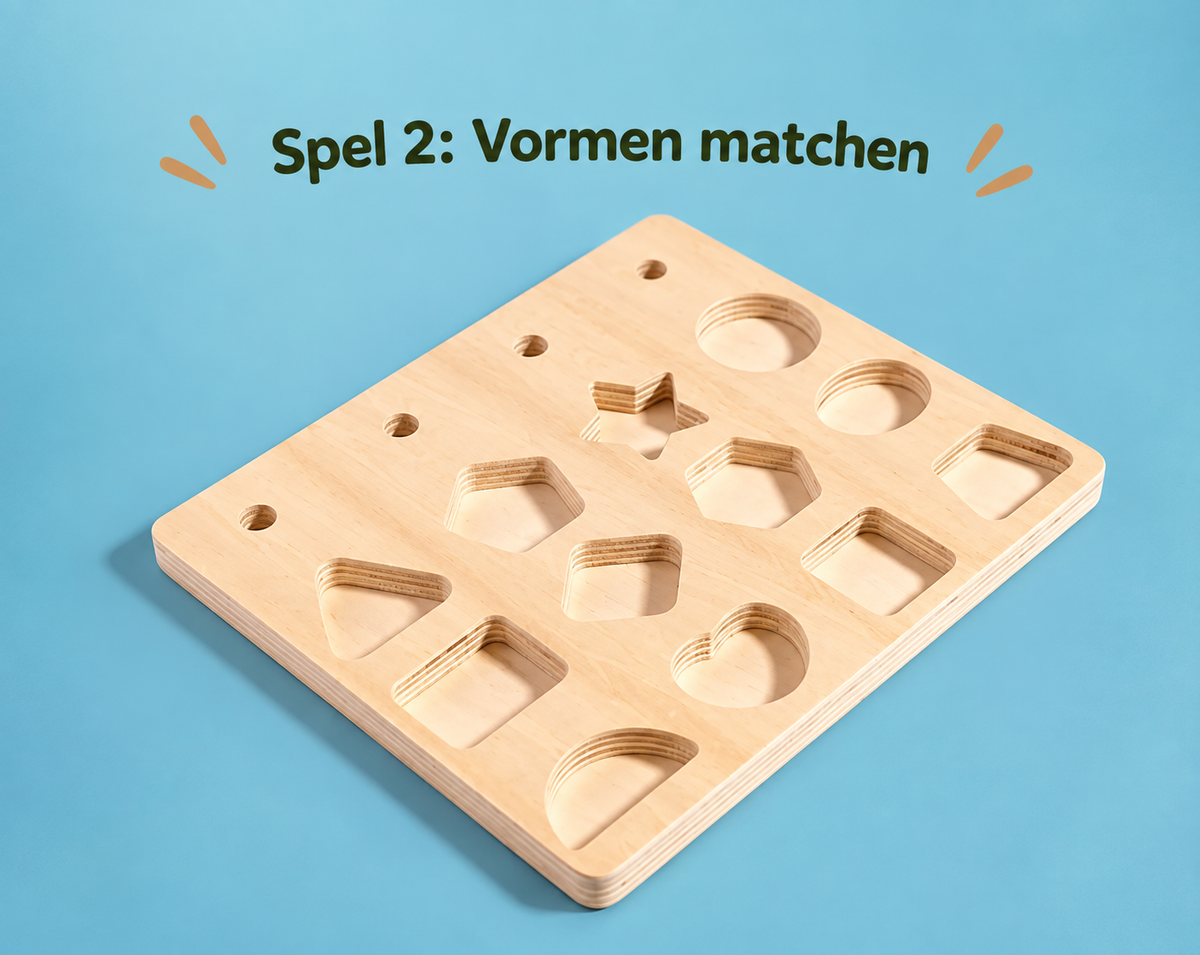 Montessori Vormenspel – Stapelen & sorteren voor kinderen