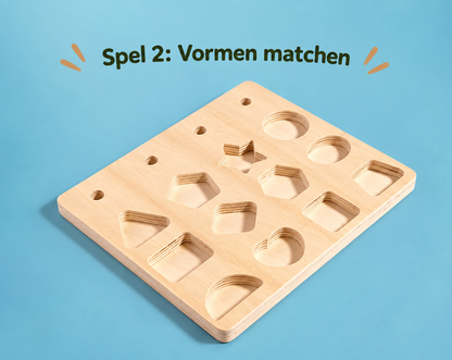 Montessori Vormenspel – Stapelen & sorteren voor kinderen