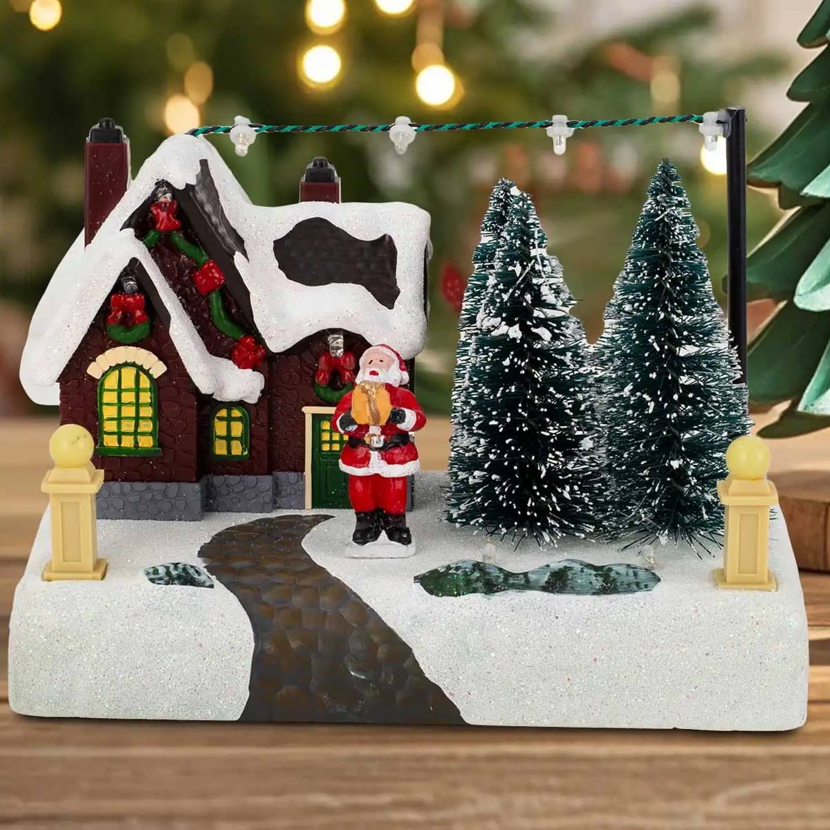 Sfeervol Kersthuisje met Verlichting – Kerstdorp decoratie