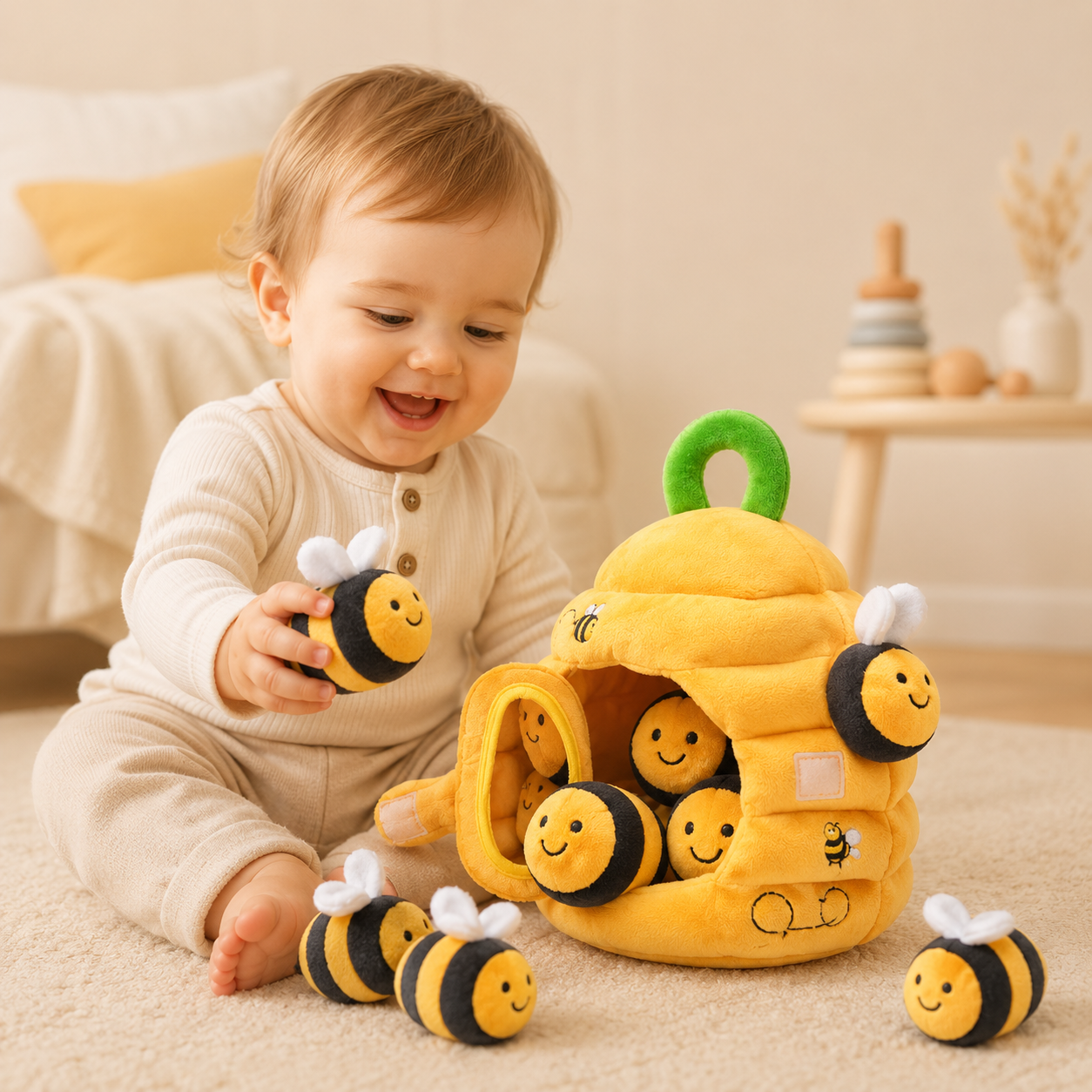 Montessori Baby Bijenkorf - Zintuiglijk & interactief leerspeelgoed