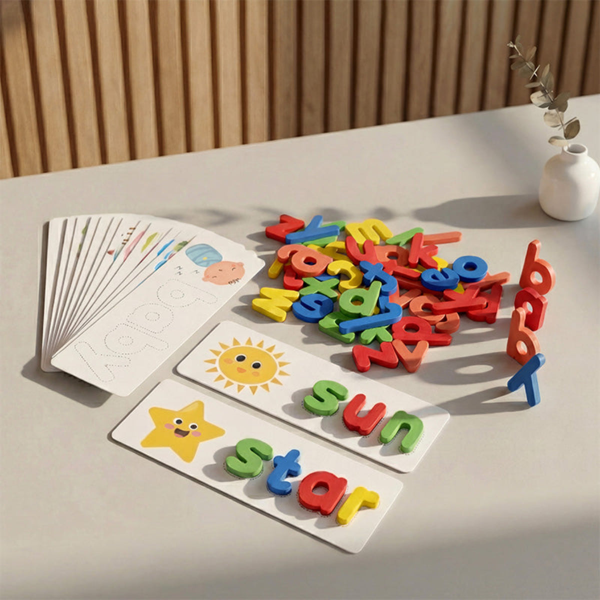 Montessori Houten Spellingspel – Educatief Woordspel Voor Kinderen